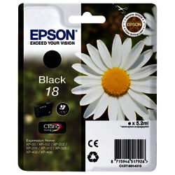 Epson Daisy 18 Black Ink Cartridge, Black